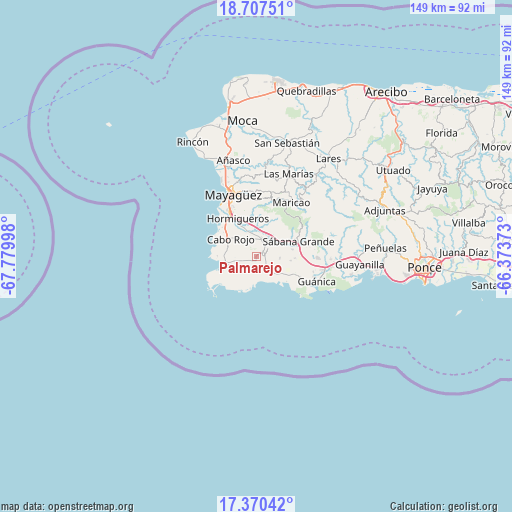 Palmarejo on map