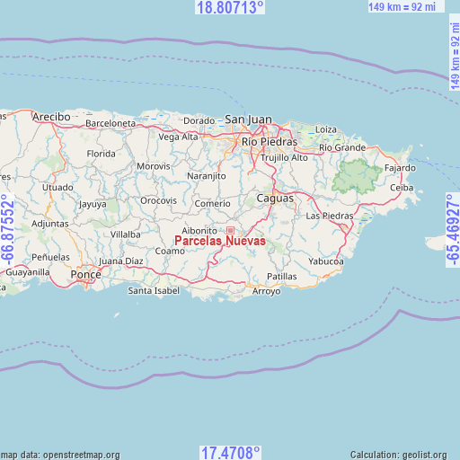 Parcelas Nuevas on map