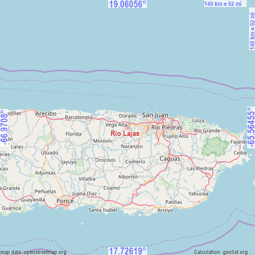 Río Lajas on map