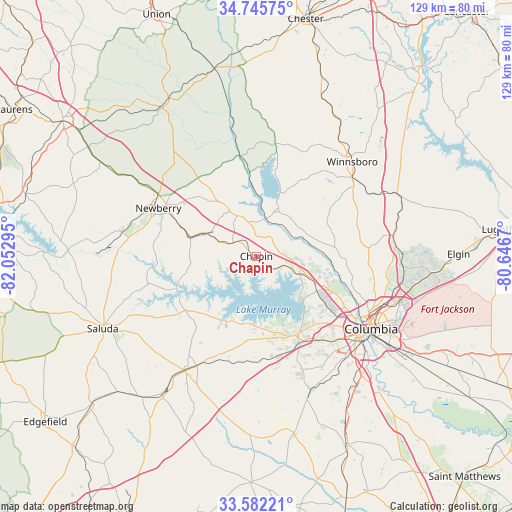 Chapin on map