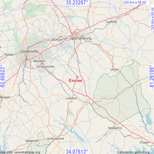 Enoree on map