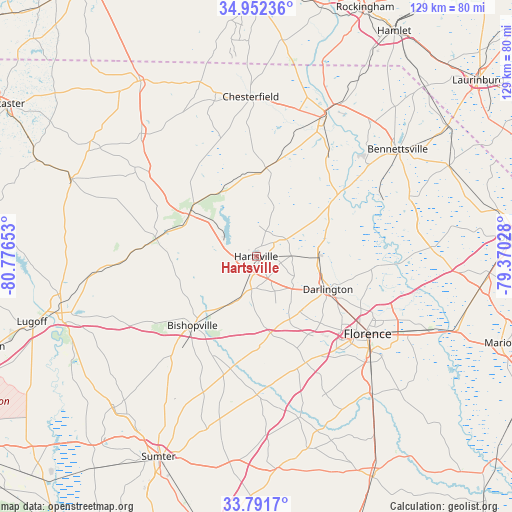Hartsville on map