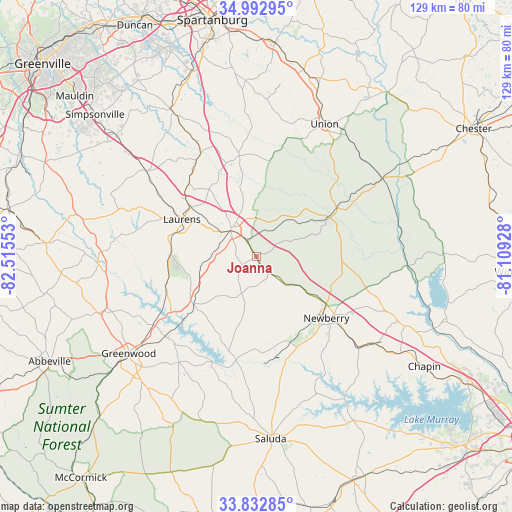 Joanna on map