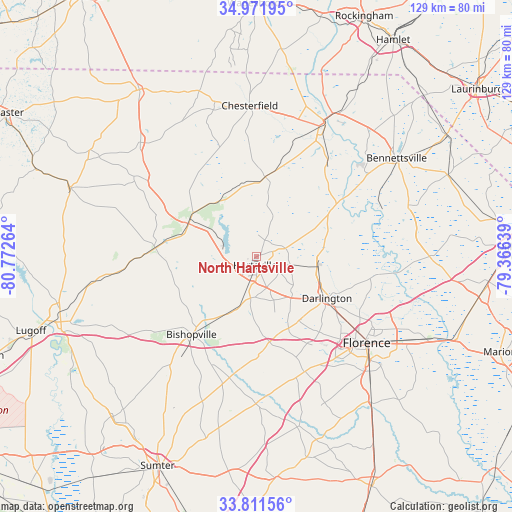 North Hartsville on map