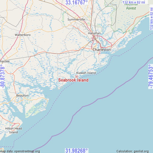 Seabrook Island on map