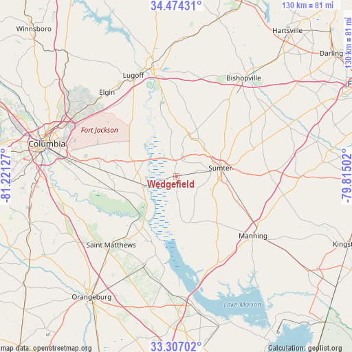 Wedgefield on map