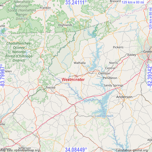 Westminster on map