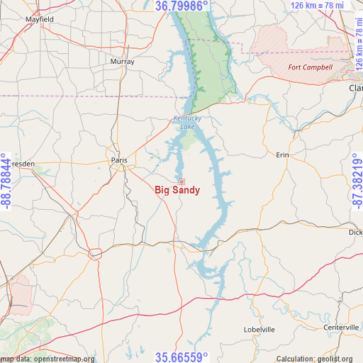 Big Sandy on map