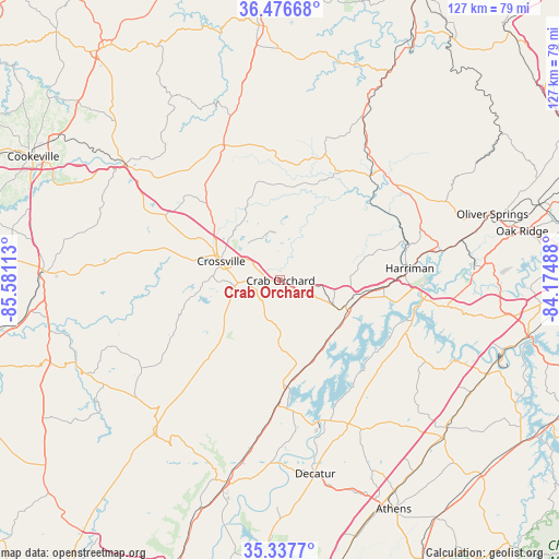 Crab Orchard on map