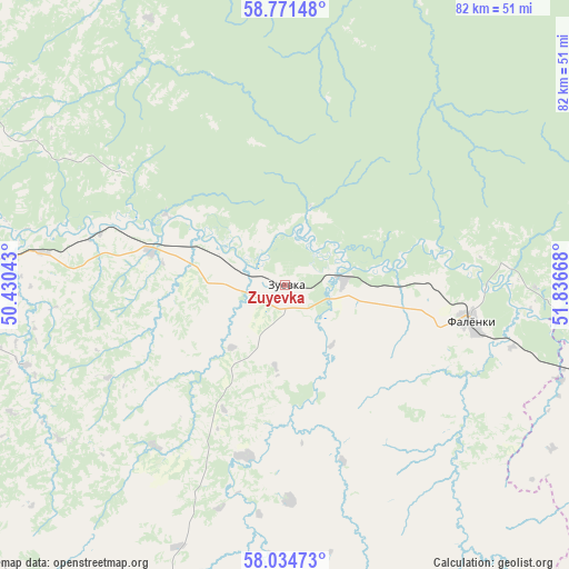 Zuyevka on map