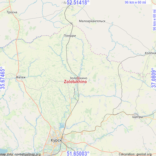Zolotukhino on map