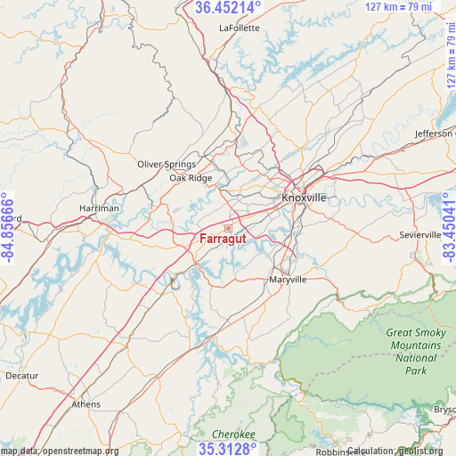 Farragut on map