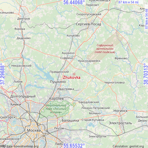 Zhukovka on map
