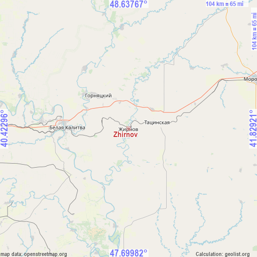Zhirnov on map