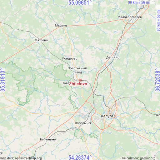 Zhiletovo on map