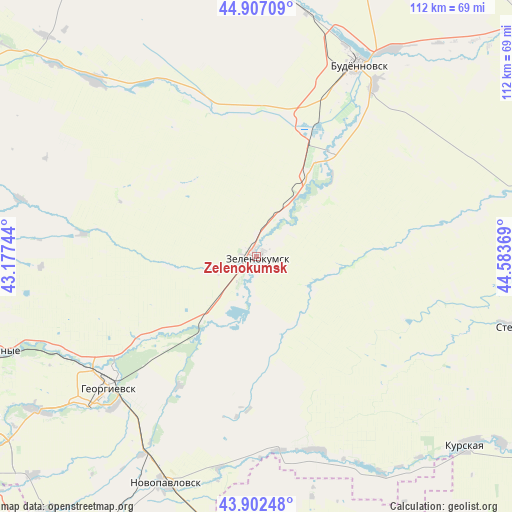 Zelenokumsk on map