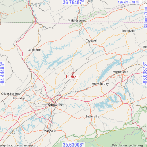 Luttrell on map