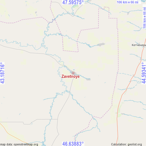 Zavetnoye on map