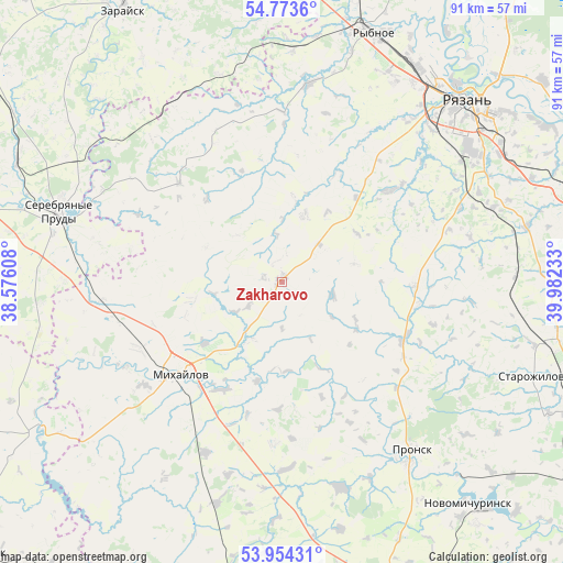 Zakharovo on map