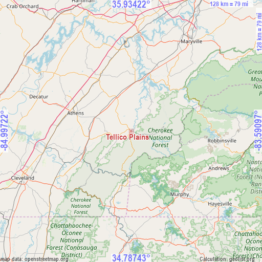 Tellico Plains on map