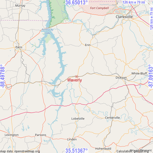 Waverly on map