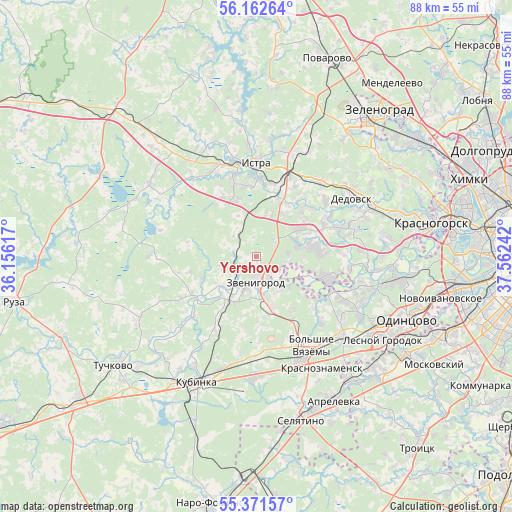 Yershovo on map