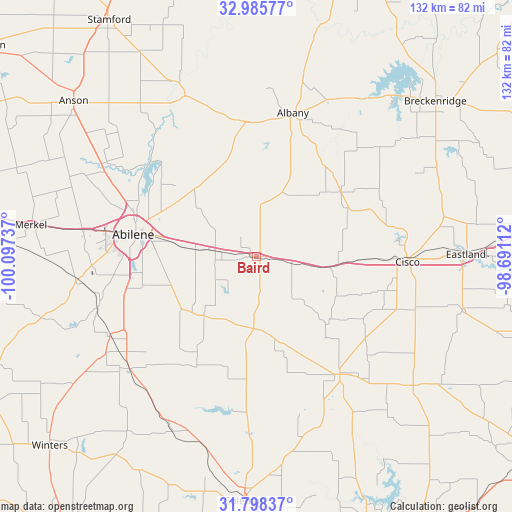 Baird on map