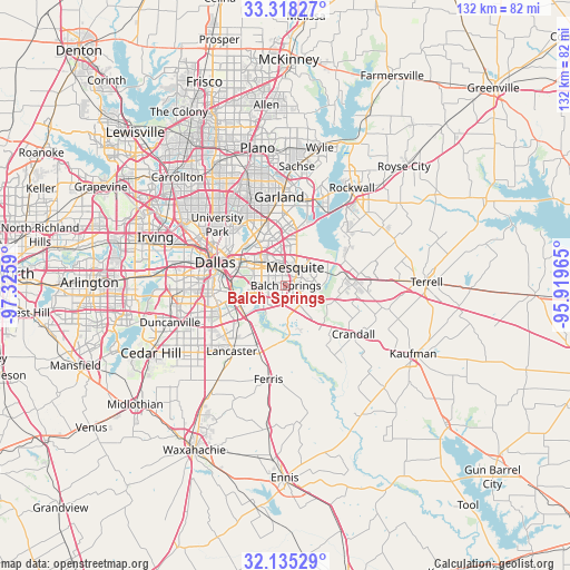 Balch Springs on map