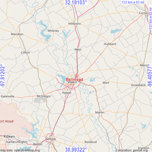 Bellmead on map