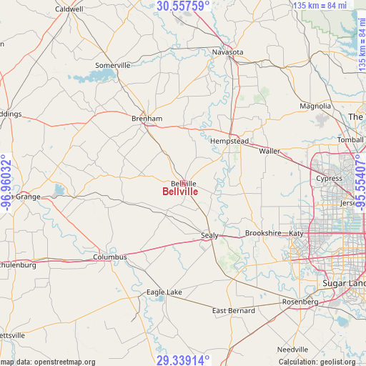 Bellville on map