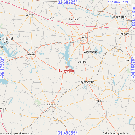 Berryville on map