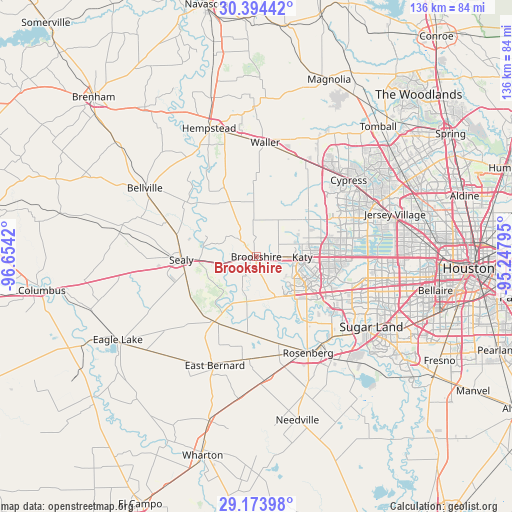 Brookshire on map