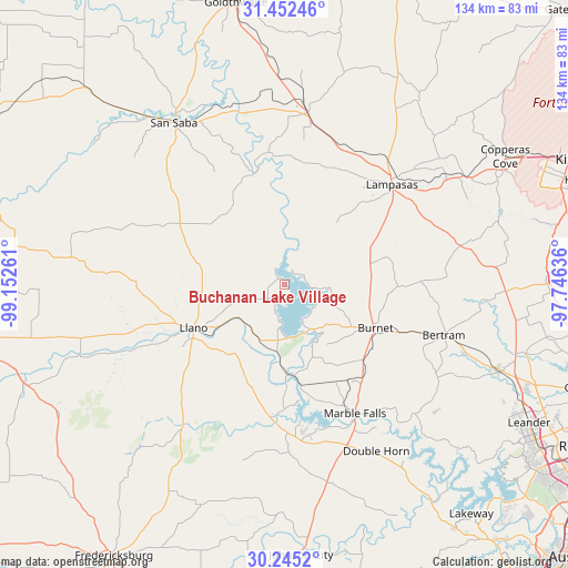 Buchanan Lake Village on map