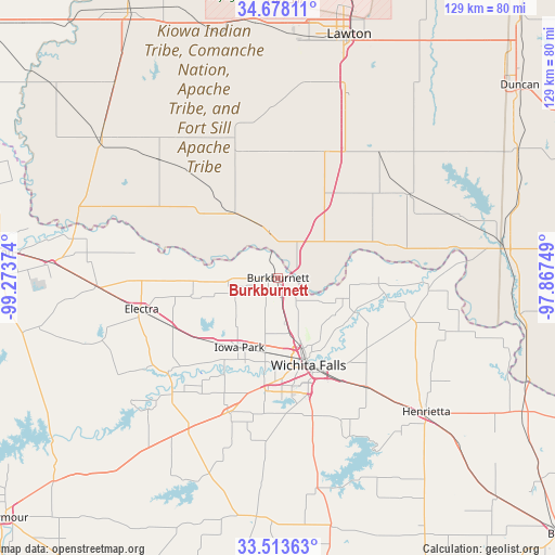 Burkburnett on map