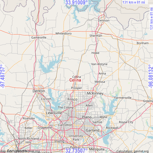 Celina on map