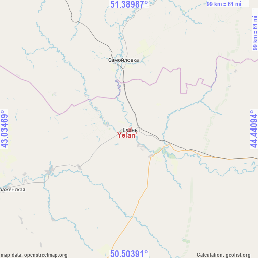 Yelan’ on map