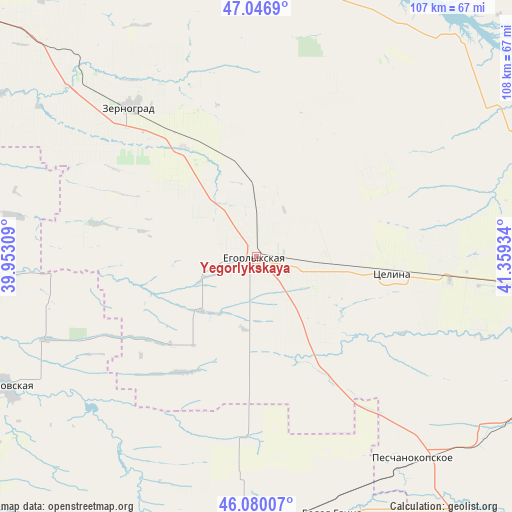 Yegorlykskaya on map