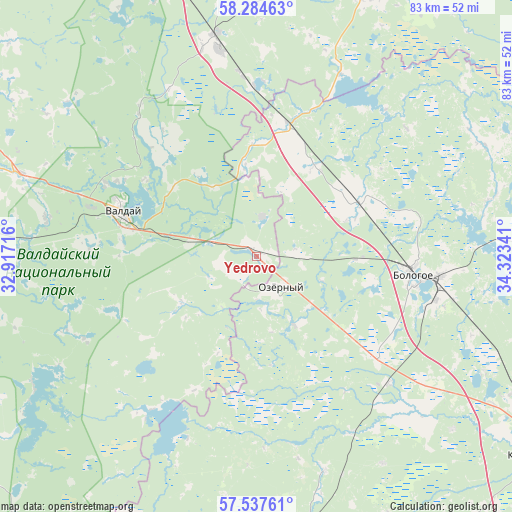 Yedrovo on map