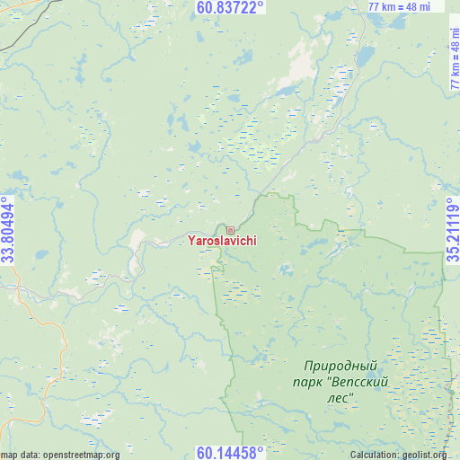 Yaroslavichi on map