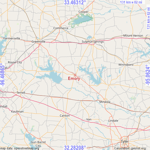 Emory on map