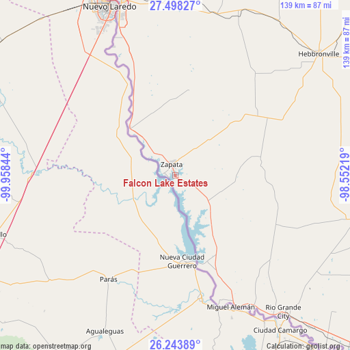 Falcon Lake Estates on map