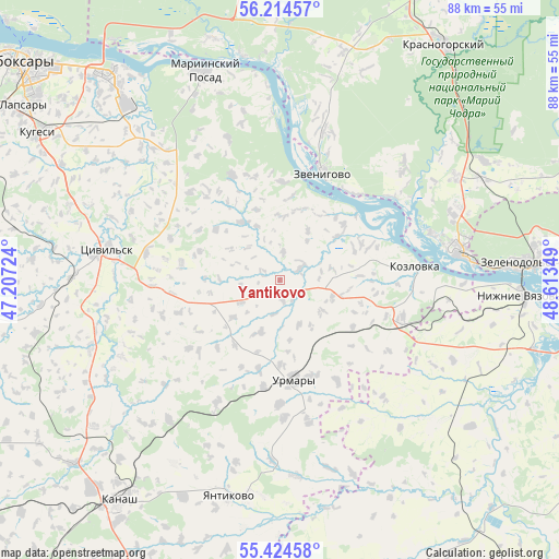 Yantikovo on map