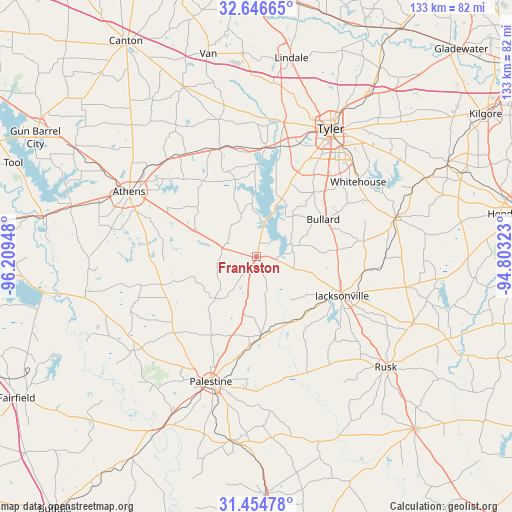 Frankston on map