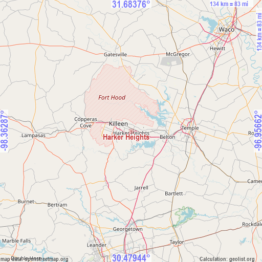 Harker Heights on map