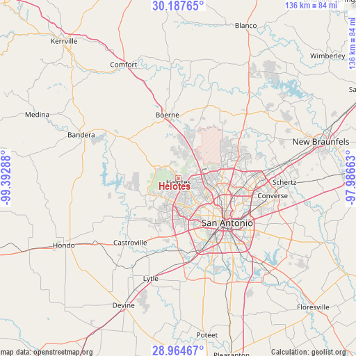 Helotes on map