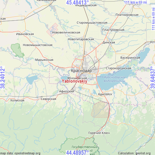 Yablonovskiy on map