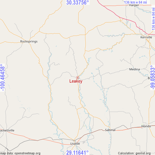 Leakey on map