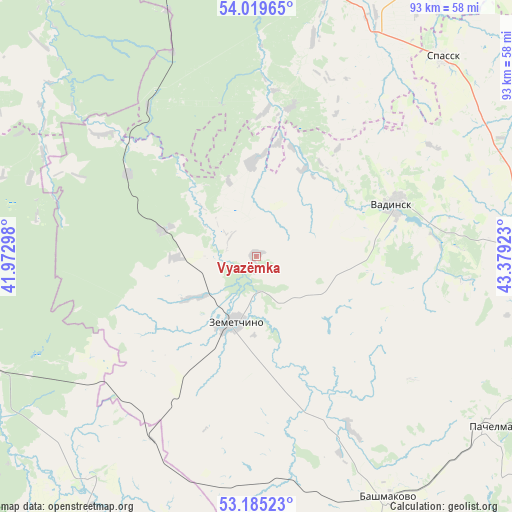 Vyazëmka on map