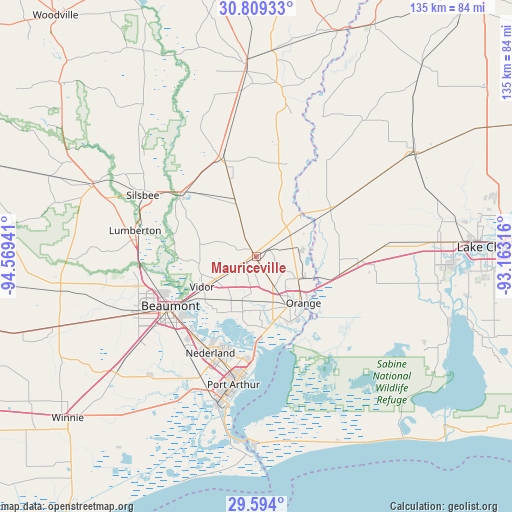 Mauriceville on map