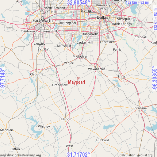 Maypearl on map